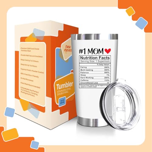 Image of NewEleven Gifts For Mom From Daughter, Son, Kids - Unique Birthday Gift For Mom Wife, New Mother, Bonus Mama, Pregnant Mama - Funny Gifts Ideas For Mum - 20 Oz Tumbler