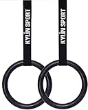 KYLIN SPORT Gymnastic Rings with Adjustable Straps Heavy Duty Exercise Gym Rings for Pull Ups and Dips,Cross-Training Workout,Strength Training, Fitness (ABS)