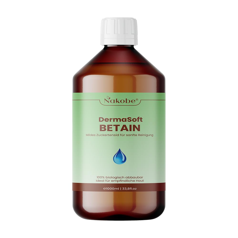Betain 1000 ml – Tensioactif pour cosmétiques naturels et fabrication de savon | Cocamidopropyl Betaine | Shampoing DIY, gel douche et produits de nettoyage | Végétalien et doux pour la peau