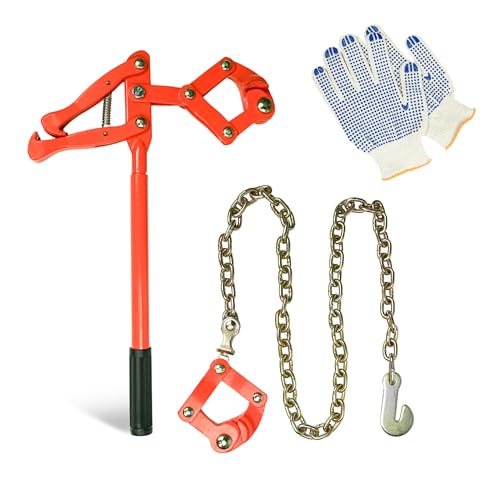 Fence Stretcher Tool with Gloves, Plain & Barbed Wire...