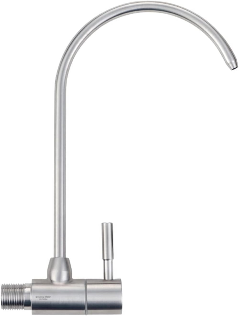 Robinet de cuisine avec filtre à eau col de cygne pour évier mural noir