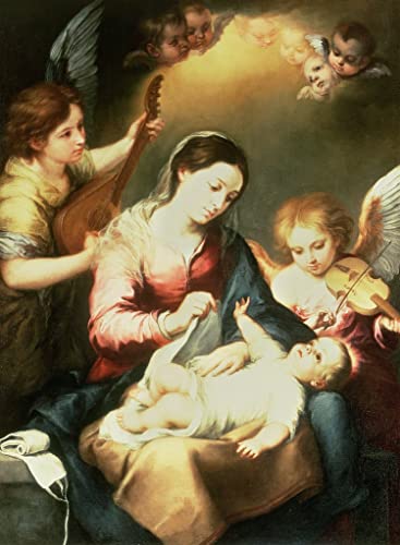 Pintura en lienzo premium Virgen de los Pañales de Murillo para una decoración elegante