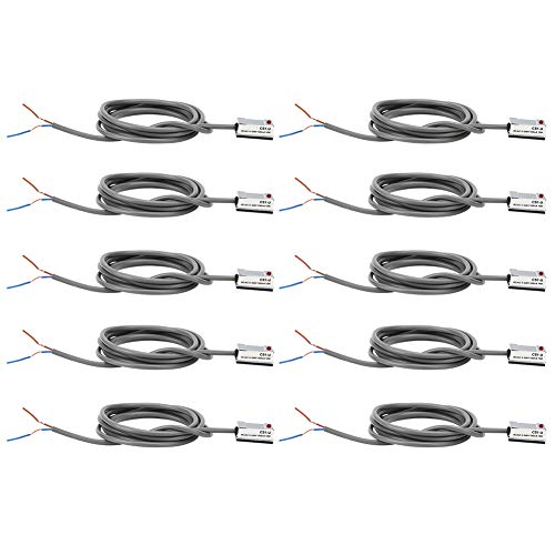 Topyond 10PCS Magnetic Switch, CS1-U 10W Reed Pneumatic Cylinder on Off for SI.SU.SC.JSI.MI.MA50-63, Magnetic Reed Switch for Products with High Working Frequency