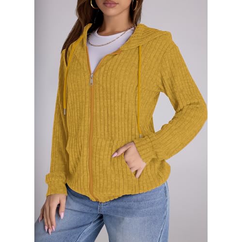 Image of Witsmile Zip Up Hoodie Women Oversized Sweatshirt Long Sleeve 2026 Fall Outfit Lightweight Jackets Workout Clothes