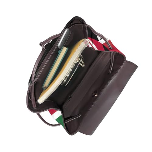 Sac à dos ordinateur en cuir imprimé drapeau du Kenya - 4
