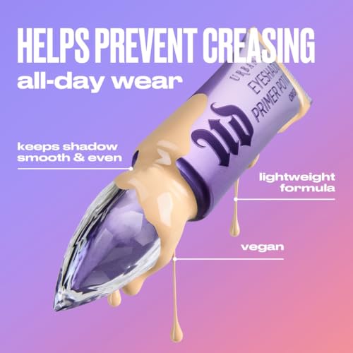 Urban Decay Eyeshadow Primer Potion, Smooths Imperfections, Preps Lids for Vibrant, Crease-Free & 24-Hour Long-Lasting Makeup, Vegan Formula, Original Shade, 10Ml - Image 4