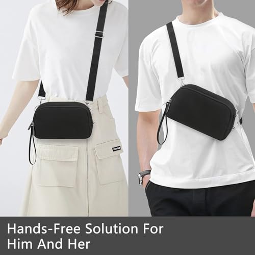 Small Crossbody Bag for Women, Travel Passport Wallet Purse Bag for Men, Neck Pouch Side Shoulder Bag for Shopping,Working Out,Running,Dog Walking4