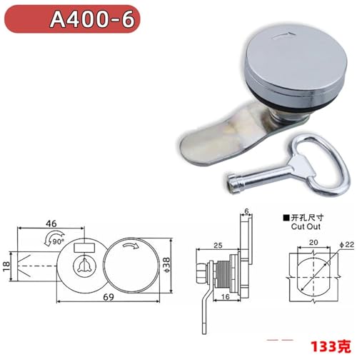 Serrure en alliage de Zinc A400 robuste pour armoire électrique industrielle - 6