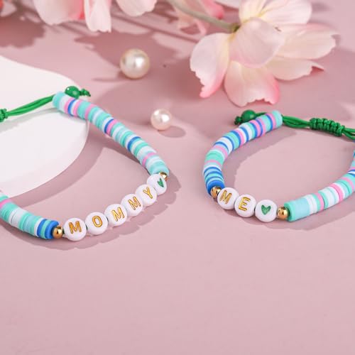 Image of First Day of School Gift Kindergarten Prek Bracelet Mommy and Me Bracelets Back to School Gifts Adjustable Cross Bracelets for Kids Girls Boys Jewelry Gift