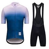 COLPO Mountainbike Radsportanzug Set Radtrikot Kurzarm Shirt + Bikeshorts Herren Quick Drying