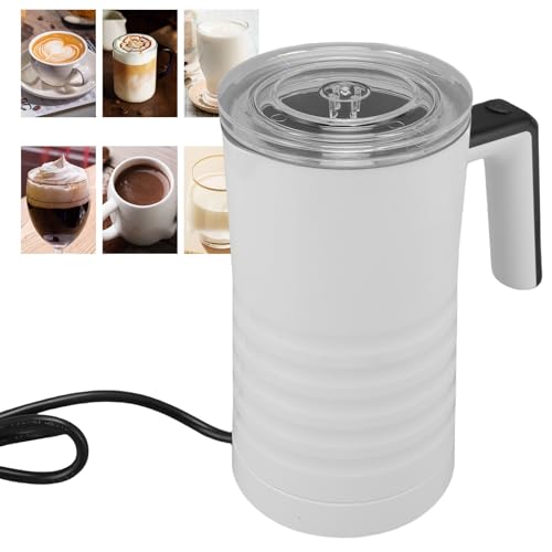 LUCKDANO Electric Milk Frother – Silent 160ml Frothing & 350ml Heating for Lattes, Cappuccinos & Hot Chocolate (UK Plug, Easy-Clean Sloped Spout) - Image 5