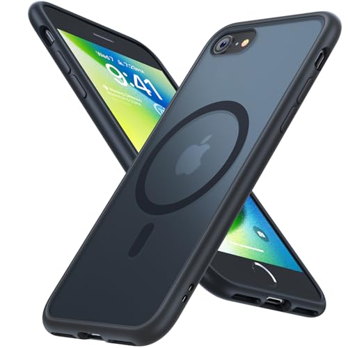 TORRAS iPhone se se2 se3 ケース【米軍進化耐久・高强力マグネット】 耐衝撃 强力な磁力 マット感 黄ばみなし ストラップホール付き 黄変防止 半透明 マット 黄ばみなし ワイアレス充電対応 ブラック TORRAS iPhone se se2 se3 ケース【米軍進化耐久・高强力マグネット】 耐衝撃 强力な磁力 マット感 黄ばみなし ストラップホール付き 黄変防止 半透明 マット 黄ばみなし ワイアレス充電対応 ブラック