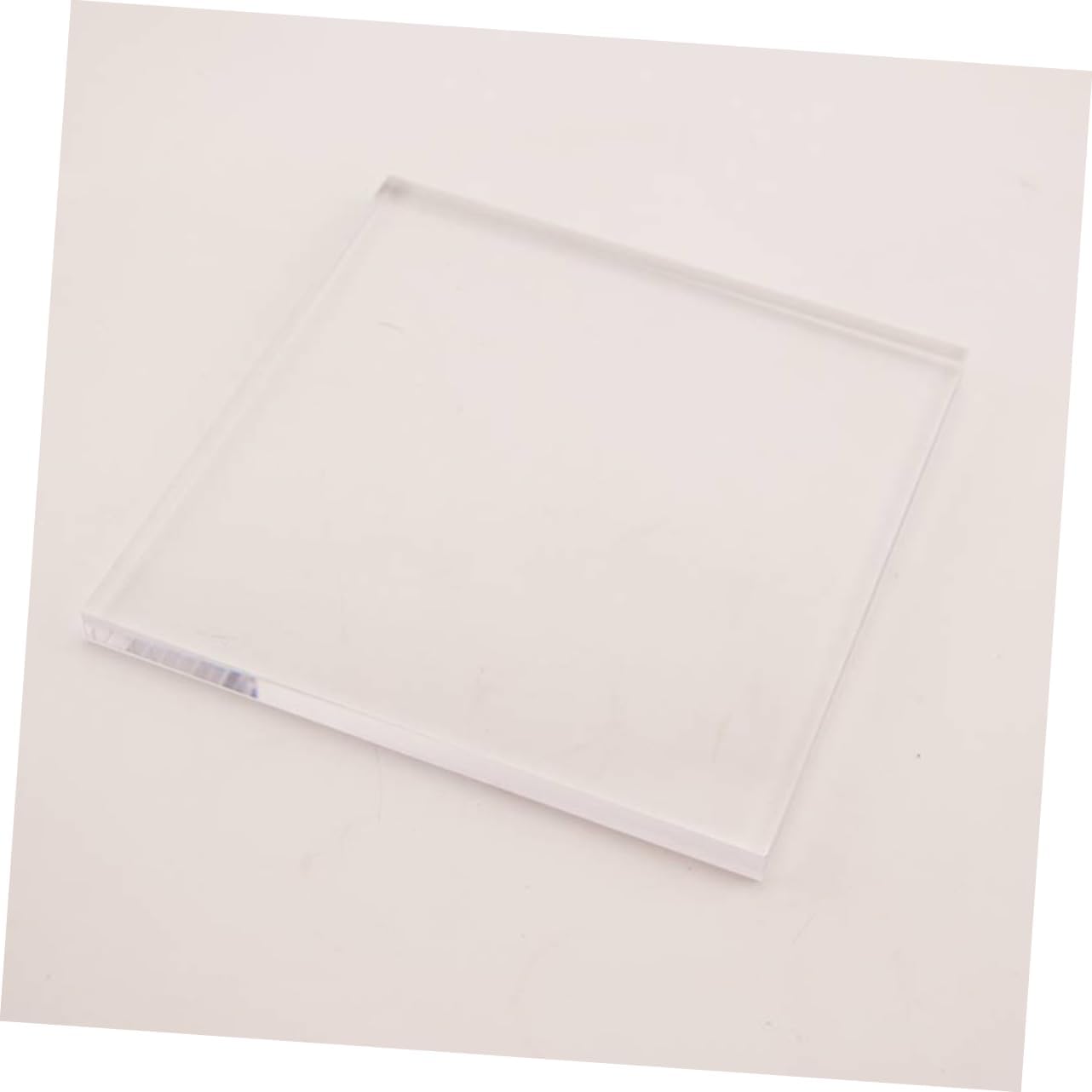 Acrylic Stamping Block with Square Handle Clear Stamping Pad for Scrapbooking Crafts Easy to Clean Rubber Stamping Tool Comfortable Grip for DIY Projects