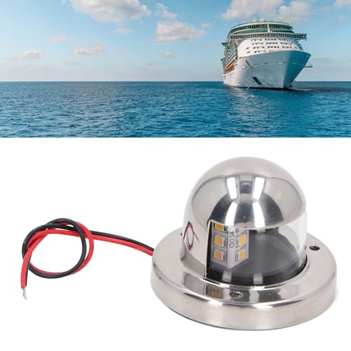 Estink Boat Anchor Lights, 12V DC Stainless Steel Marine Navigation Lamp 135° White LED Navigation Stern Light IP66 2nm Visibility Boat Navigation Lights for Marine Yachts Pontoon