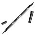 Tombow Dual Brush Pen Art Markers, Black N15, 6-Pack