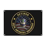 Decorativo Cartel De Metal Regimiento De Infantería 25 De Ee. Uu. (Retirado) Estaño Pared Señal Resistente Placa Cartel Para Bar Cocina Cafetería S