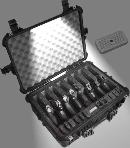 Case Club 8 Pistol & 20 Mag Waterproof Case with Light