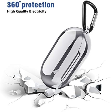 for Samsung Galaxy Buds 2019 Earphone Case Plating Soft TPU Protection Cover ASTVSHOP (Silver, 1 Piece)