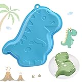 molde infantil vestido 🦖 【Molde para pasteles multiusos】 El paquete incluye un molde para pasteles de dinosaurio azul de 24 x 24 x 5 cm / 9,4 x 9,4 x 2 pulgadas, un adorable molde para hornear para pasteles de dinosaurios que lo libera de la molestia de cortar los pasteles.