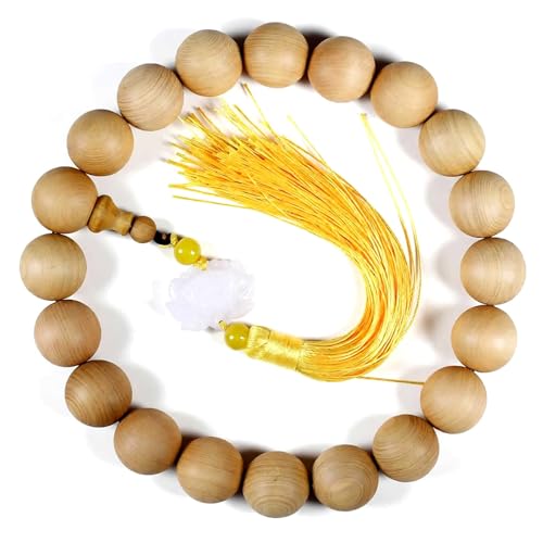 Zen Dear - Pulsera unisex Thuja Sutchuenensis de madera con cuentas de madera