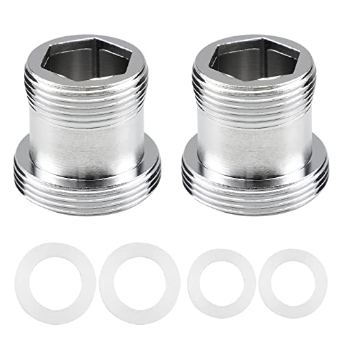 Honatrv 2 Piezas Conector Aireador para Baño Cocina 18 mm Macho a 22 mm Macho Rosca Grifo Adaptador para Grifo de Fregadero Purificador de Agua Aireador Cover