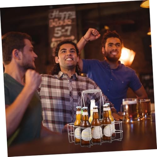 Porte-bouteilles de bière pratique, panier léger en fer résistant - 5