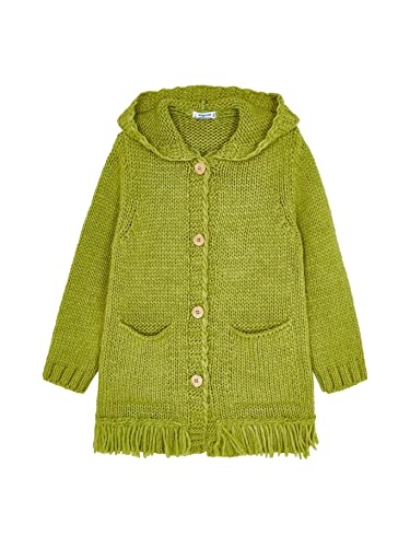 Mayoral Fringed Knit Cardigan for Girls Olive
