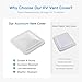 Aluminum RV Stove Top Cover & Gas Burner Board + Aluminum RV Vent Cover Replacement 14''x14''