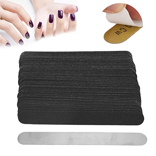 Lima de uñas de repuesto higiénica con kit de 100 tiras adhesivas y base metálica 2