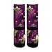 susiyo Glitter Graffiti Pattern Hiking Socks Boy Girls - Cushioned Crew Socks for Kids Soft, Breathable & Seamless Toe for All-Day Comfort
