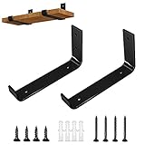 🛠Diseño único🛠 Nuestros soportes para estantes industriales en forma de L tienen un aspecto negro mate y pueden crear un estilo rústico para su habitación. El acabado pulido fino mejora la corrosión y la resistencia al óxido.