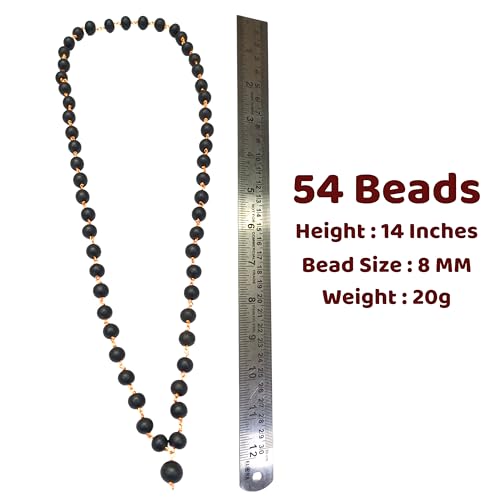 Image of Anciently Karungali Malai Copper Original 8mm | Karungali Malai Copper 8mm 54 Beads, Ebony Wood, 1 Piece