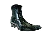 BB&W Men's M1763 Westren Style Tribal Design Calf High Boots