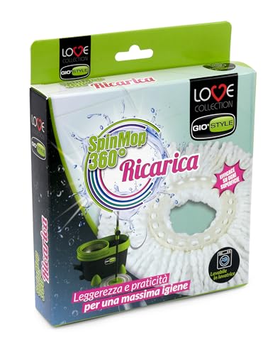 Gio'Style Giostyle Ricambio Per Sistema Lavapavimenti Spin Mop 360 In Microfibra