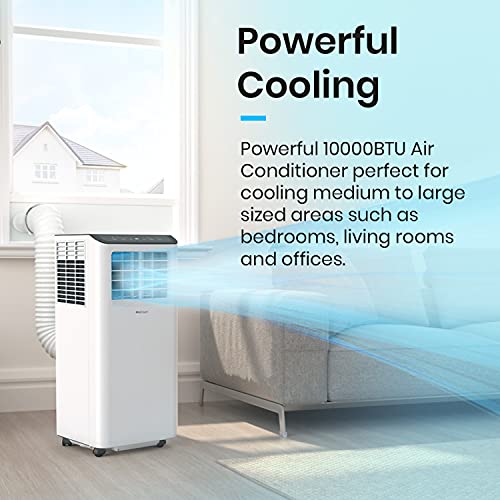 Pro Breeze Smart Air Conditioner Portable 10,000 Btu - 1130W Portable Air Conditioner With 4-In-1 Function, 300 Sq Ft Coverage, 24 Hour Timer & Window Venting Kit Included - Ac Unit With Wifi & App #TOP3