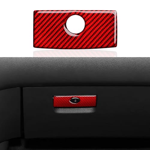 Car Sticker Carbon Fiber Co-Pilot Seat Storage Box Handle Decal Interior Trim Cover for Ford Ranger XLT Lariat XL 2012 2013 2014 2015 2016 2017 2018 2019 2020 2021 2022 2023 Accessories Red