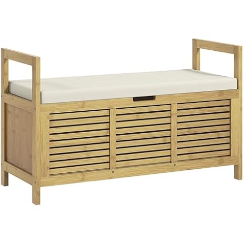 Banc de Rangement HOMCOM en Bambou Cover