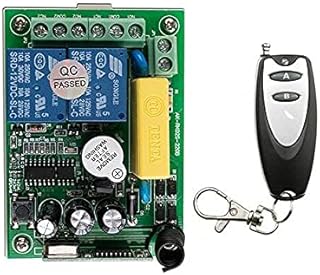 Latest AC 220V 2 CH 2CH Remote Control Garage Door RF Wireless Remote Control Switch System 1X Transmitter + 1 X Receiver