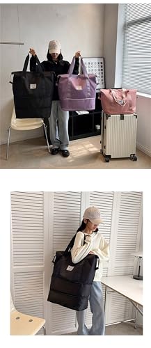 Kulken Bag, 2025 New Large Capacity Travel Bag - Universal Wheel Removable, Tote Bag with Storage Space-Black2