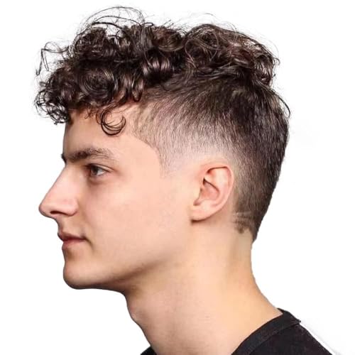 Curly Men 20MM Full Skin Toupee