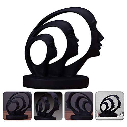 WINOMO Mulheres Negras Cara Abstrata Pensando Lady Mulheres Escultura Pensador Estátuas Estatuetas E