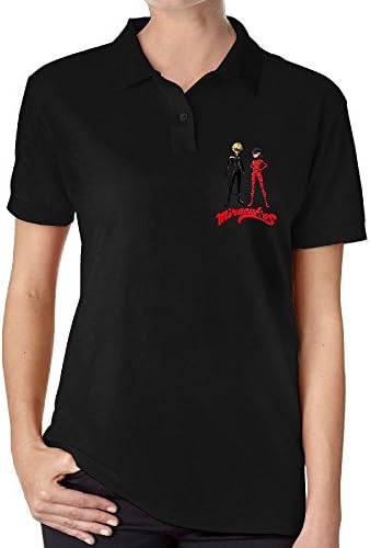 LZHEN Women's Polo Shirts Miraculous Ladybug Anime