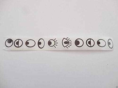a2bsales Black & White Self Adhesive Eye Stickers Eyes 12mm Peel Stick Craft Card Making - Pack Size: 50