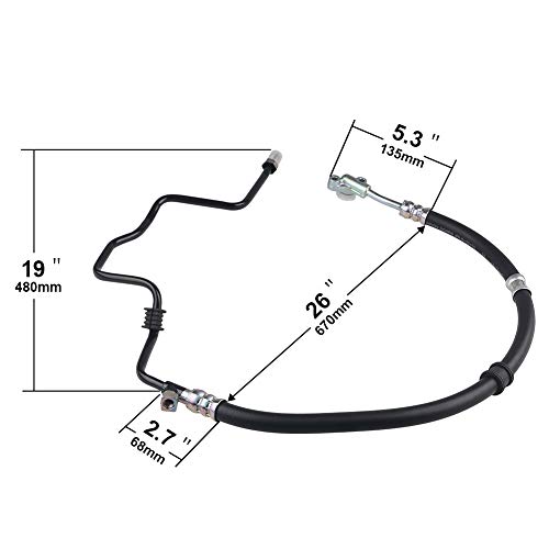 Wmphe Compatible With Power Steering Pressure Hose Assembly Honda Pilot V6 3.5L 2005 2006 2007 2008, Replace Oem 53713S9Va01, M14 X 1.5 Connector Screw #TOP2