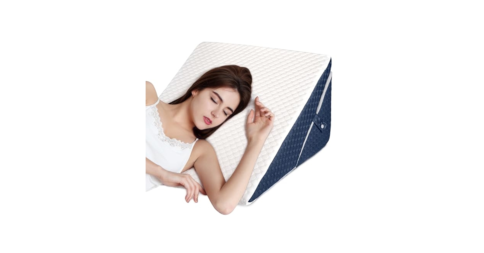 Oreiller Triangle Mémoire De Forme INFANZIA - Pour Reflux, Ronflement, Dos | Housse Lavable