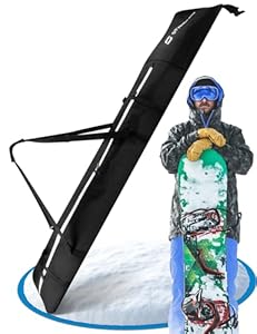 STYNGARD Snowboardtasche mit Rolltop [140 cm bis 190 cm] - Boardbag Snowboard mit wasserdichter Polsterung im Bindungsbereich - Snowboardtasche Modell Whistler