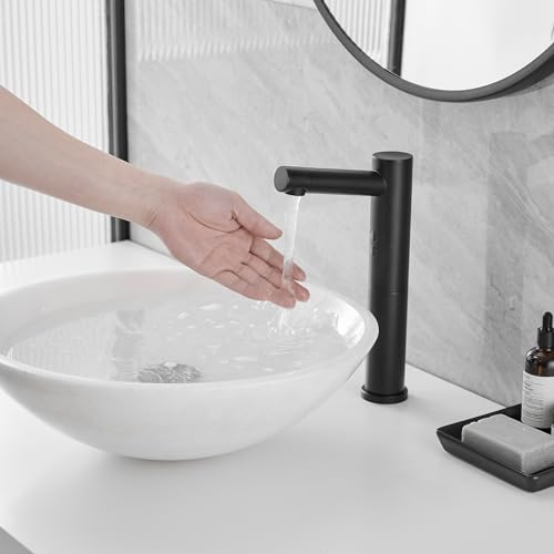 Greenspring Touchless Vessel Sink Faucet Automatic Sensor Bathroom Faucet Hands Free Smart Commercial Touchless Bathroom Sink Faucet With Control Box And Temperature Mixer, Black thumb #8