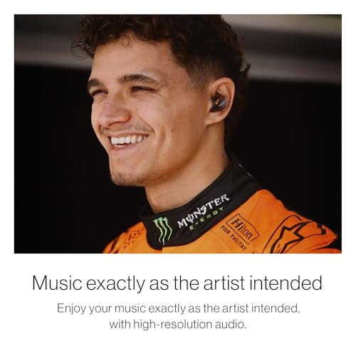 Image of Bowers & Wilkins Pi8 McLaren Edition Wireless Earbuds, in-Ear Bluetooth Earphones with Qualcomm Chipset & aptX Lossless, Active Noise Cancelling Earbuds, 3 Built-in Mics, 15-Min Quick Charging