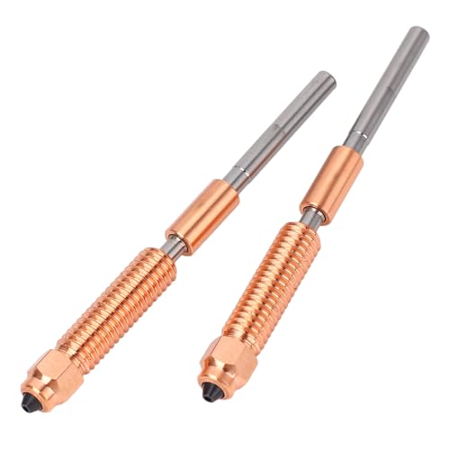 2Pcs Integrated Hardened Steel Nozzle, 1mm Diameter Quick Release Nozzle with Enlarged Nozzle Chamber for PLA, ABS, PETG