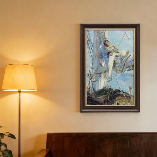 Toile Henry Scott Tuke Marin endormi solution deco murale bureau vide - 4